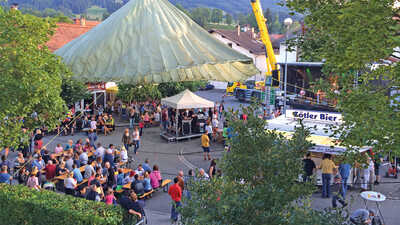 Luftaufnahme Marktfest Nesselwang
