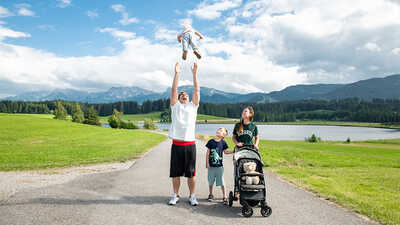 Wandern mit Kinderwagen in Nesselwang