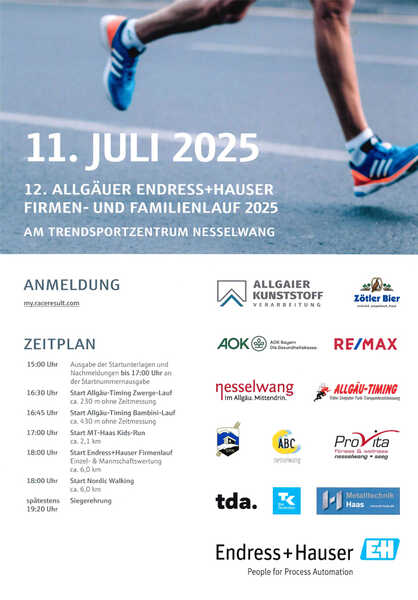 12. Allgäuer Endress+Hauser Firmen- und Familienlauf in Nesselwang