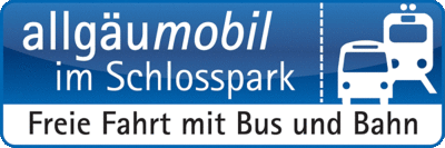 Logo allgäumobil im Schlosspark