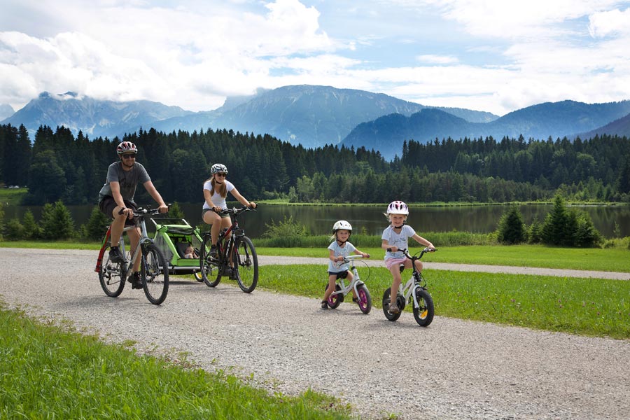 Radeln am Kögelweiher bei Nesselwang