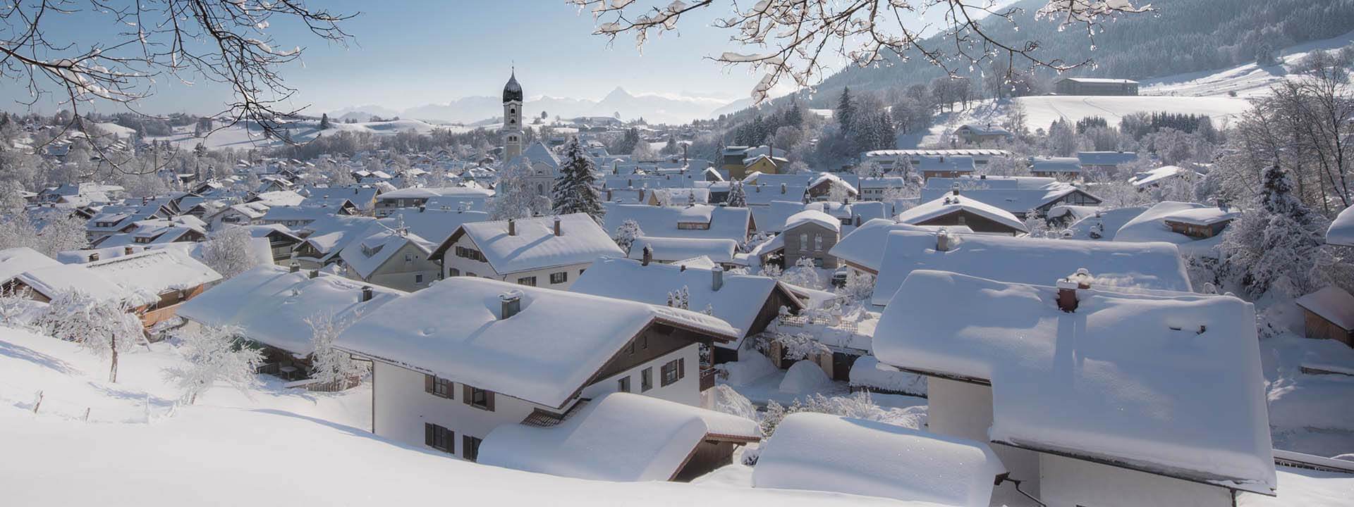 Winterliches Nesselwang im Allgäu
