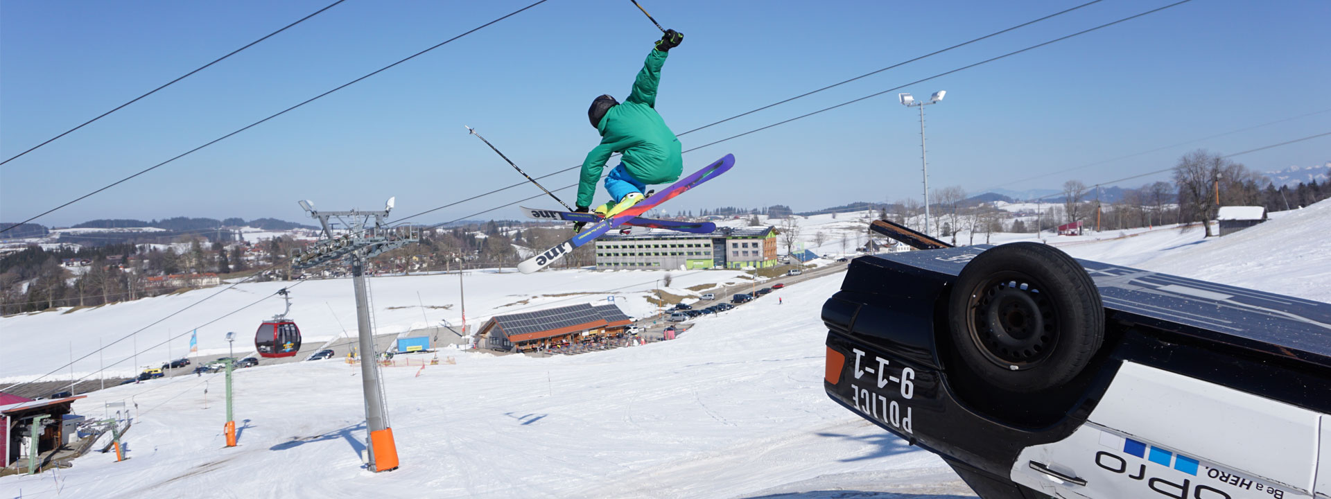 Skifahren an der Alpspitzbahn im Allgäu